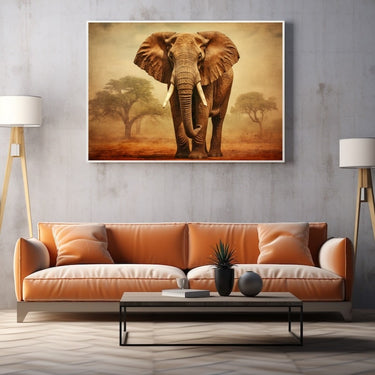 Vintage Elephant Painting
